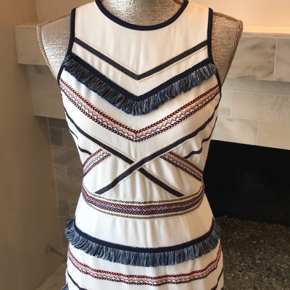 Boston Proper Fringe Stitch Sheath Dress - Picture 3 of 7